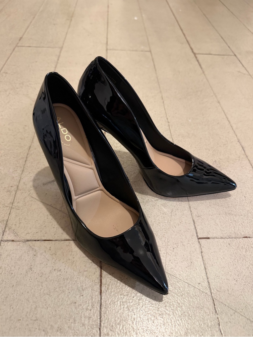 Aldo Black Patent Stessy 2.0 Pump